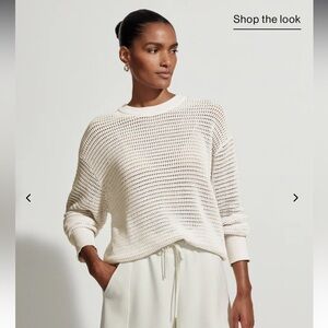 Varley Kershaw Sweat in Egret